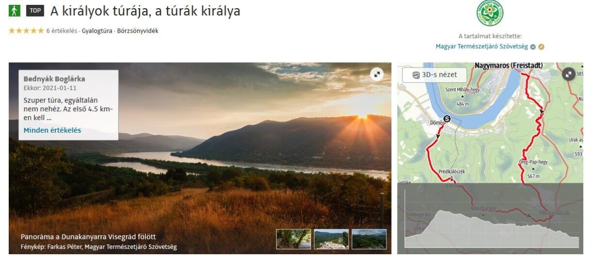 nehéz túrakiírás a természetjáró oldalon